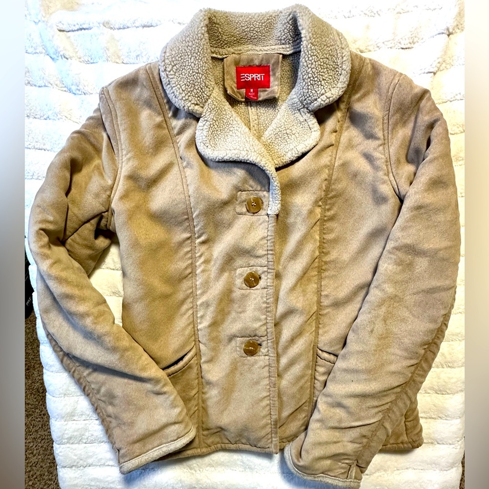Espirit Lightly Lined Suede Jacket *Perfect For S… - image 1